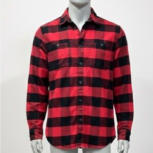 H&M Men's Red and Black Plaid Shirt